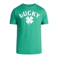 thumbnail image 3 of Saint Patrick's Day Men's Lucky Clover Graphic Tee by Way to Celebrate, Sizes XS-5XL, 3 of 5
