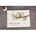 thumbnail image 4 of Darling Souvenir Personalized Engraved Laser Cut Wedding Guest Book Wooden Cover Sign-in Book Registry Guestbook Scrapbook-WT, 4 of 7