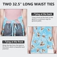 thumbnail image 6 of Corgi Footprint Apron-Garden Aprons for Women with Pockets-Cotton Linen Waterproof Kitchen Cooking Gardening Aprons Adjustable for Kitchen,Cooking,BBQ and Salon 33x27 Inch, 6 of 7