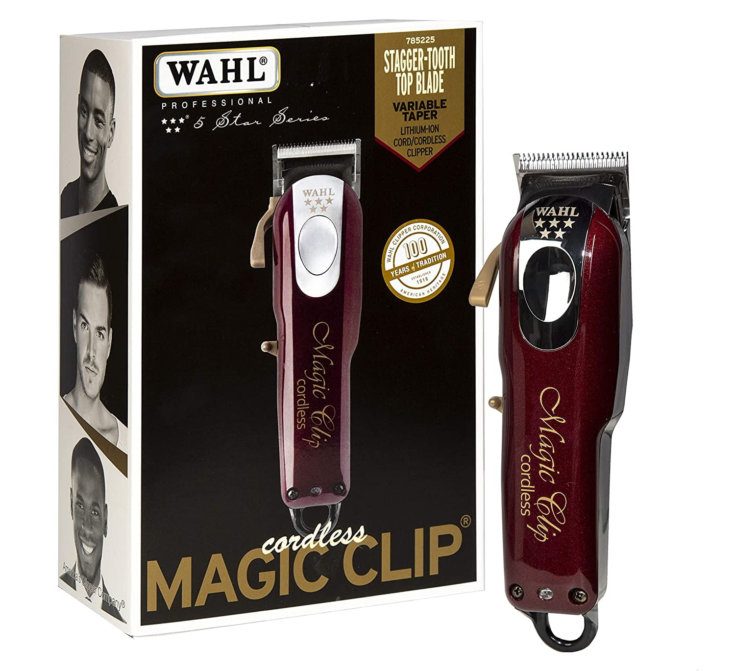 Wahl Professional 5 Star Cordless Magic Clip Hair Clipper with 100+ Minute  Run Time for Professional Barbers and Stylists 
