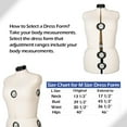 thumbnail image 3 of GEXWORLDWIDE Female Adjustable Mannequin Dress Form for Sewing, 70", Beige, 13 Piece, 3 of 9