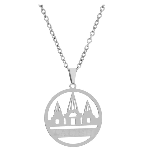 Unatoiry Temple Yazidis Charm Thin Chain Add Elegance And Style To Everyday Outfits Gift Steel color