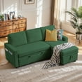 thumbnail image 6 of Soscana Sectional Sofa with Reversible Storage Chaise,Sleeper Sofa Couch Pull Out Bed 2 in 1,3 Seat L Shaped Sectionals with Side Pockets for Living Room Apartment Office Studio,Green, 6 of 7