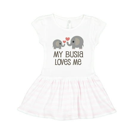 

Inktastic My Busia Loves Me Childs Gift Toddler Girl Dress