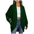thumbnail image 1 of FAIWAD Womens Open Front Cardigan Long Sleeve Knit Plus Size Lightweight Sweater Coat, 1 of 4