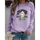 thumbnail image 2 of Sudadera Con Estampado De Fantasmas De Halloween, Sudadera Informal De Manga Larga Con Cuello Redondo, Ropa De Mujer, 2 of 4