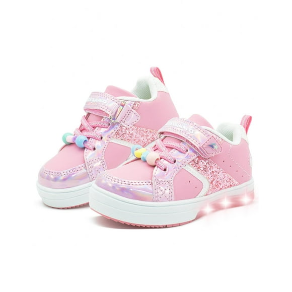 Tenis Bubble Gummers Toto Para Niña Con Luces Velcro En Rosa rosa 21