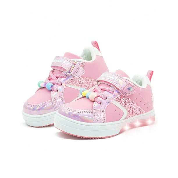 Tenis Bubble Gummers Toto Para Niña Con Luces Velcro En Rosa rosa 21
