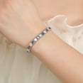 thumbnail image 7 of 6-9 Inches Round Cut Royal Blue Moissanite Tennis Bracelet for Women 5MM D Color VVS1 S925 Sterling Silver Lab Created Diamond Tennis Bracelet Perfect for Daily Wear, 7 of 7