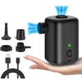 thumbnail image 1 of Bomba infladora eléctrica negra, bomba de aire, bomba de bola con batería, colchón inflable recargable, Pongmps portátiles con 4 chorros de aire, inflador rápido para colchón Rojo Verde Cocina, Decoración y Otros, 1 of 5