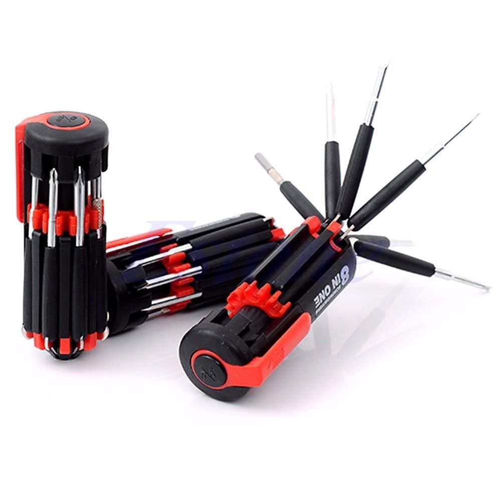 08-In-1 Multi-Function Screwdriver Kit With Led Portable Torch – Versatile Tool Set | For Home, Workshop & On-The-Go Repairs | Compact & Portable, Lightweight Shape, Easy To Carry Tools