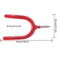 thumbnail image 2 of Gancho de almacenamiento de gancho atornillado, gancho de utilidad para garaje, conjunto de ganchos multiusos para herramientas de jardín, rastrillo de pala, paquete rojo de 10,11 Afortunado Sencillez, 2 of 2