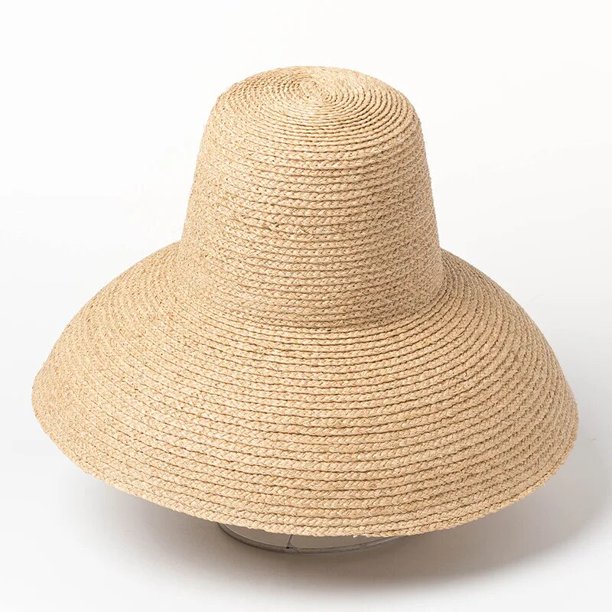 Gorra de paja hecha a mano para mujer, sombrero de playa para vacaciones de ocio, 01812-hh7266