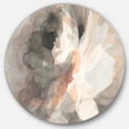 thumbnail image 1 of Designart 'gris Pivoine Abstraite' Art Mural Rond en Métal Shabby Chic, 1 of 3
