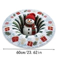 thumbnail image 4 of Visual Effect Round Christmas Rug, Snow Animals Non Skid Floor Mat, Washable Entryway Living Room Kitchen Decor, Holiday Winter Animal Doormat, 23.62x23.62 inch, 4 of 6
