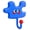 Blue, variant on Creative Adhesive Hook, Creative And Practical Adhesive Puzzle Keychain, Can Be Used To Hang Keys, Scarves, Hats, Towels, Coats, And Bags