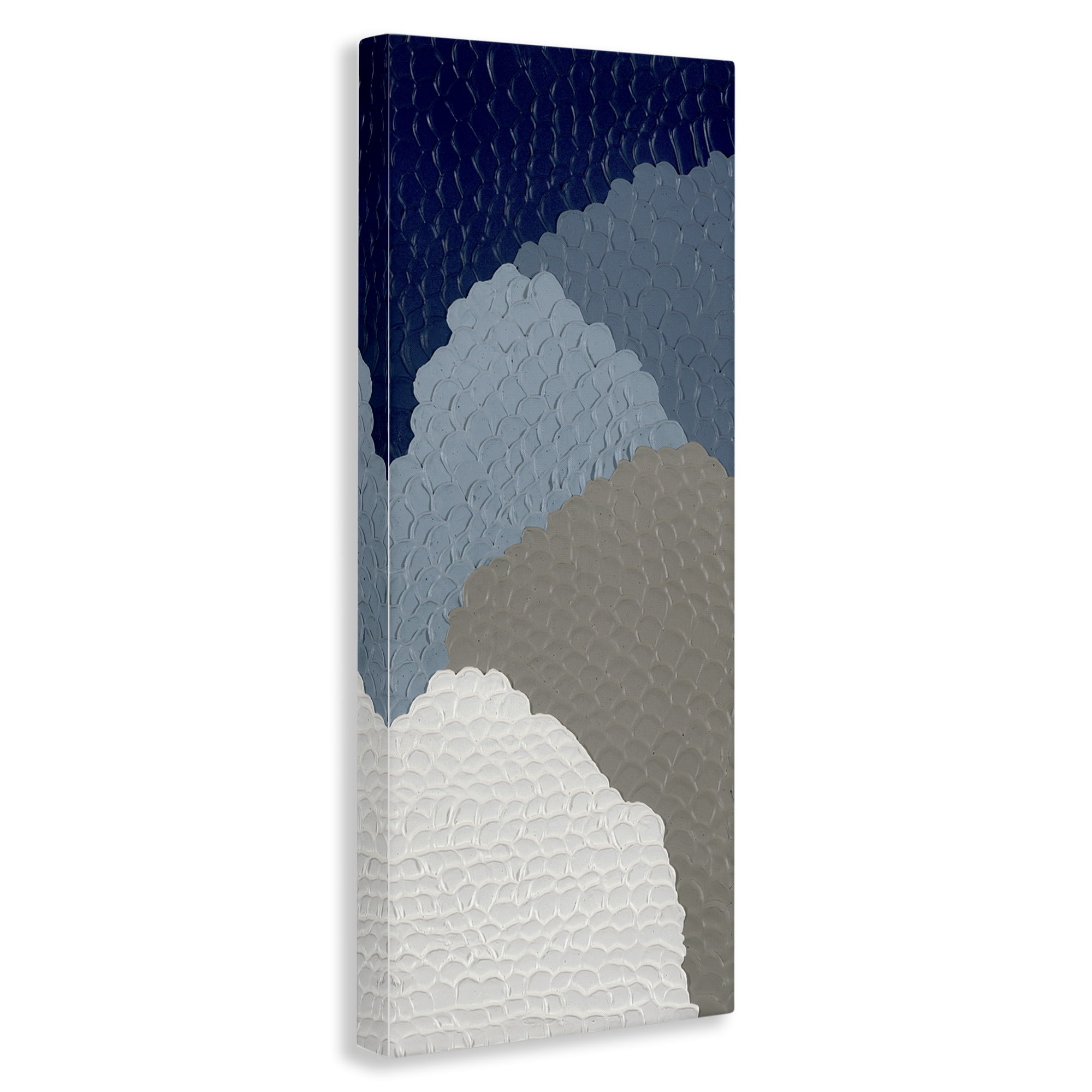 Stupell Industries Cascading Shapes Abstract Abstract Painting Gallery Wrapped Canvas Art Print Wall Art, 10 x 24