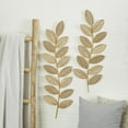 thumbnail image 2 of DecMode Brown Metal Leaf Wall Decor (2 Count), 2 of 7