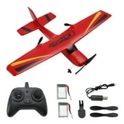 Bruce&Shark RC Airplane, RC Plane Ready to Fly, Z50 2 Channels 2.4GHz Remote Control Airplane, Easy to Fly RC Glider for Kids & Adults (Red)