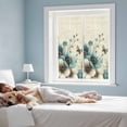 thumbnail image 3 of Teal Tulip Butterfly Window Privacy Film, Turquoise Floral Farmhouse Beige Static Cling UV Sun Blocking Heat Control Window Tint Day and Night, Non-Adhesive One Way Privacy Cover 17.7''x39.3'', 3 of 7
