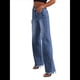 thumbnail image 3 of Pantalones Vaqueros de Pierna para Mujer, Cintura Alta, Elásticos, con Dobladillo Sin Rematar Azul Oscuro M, 3 of 7