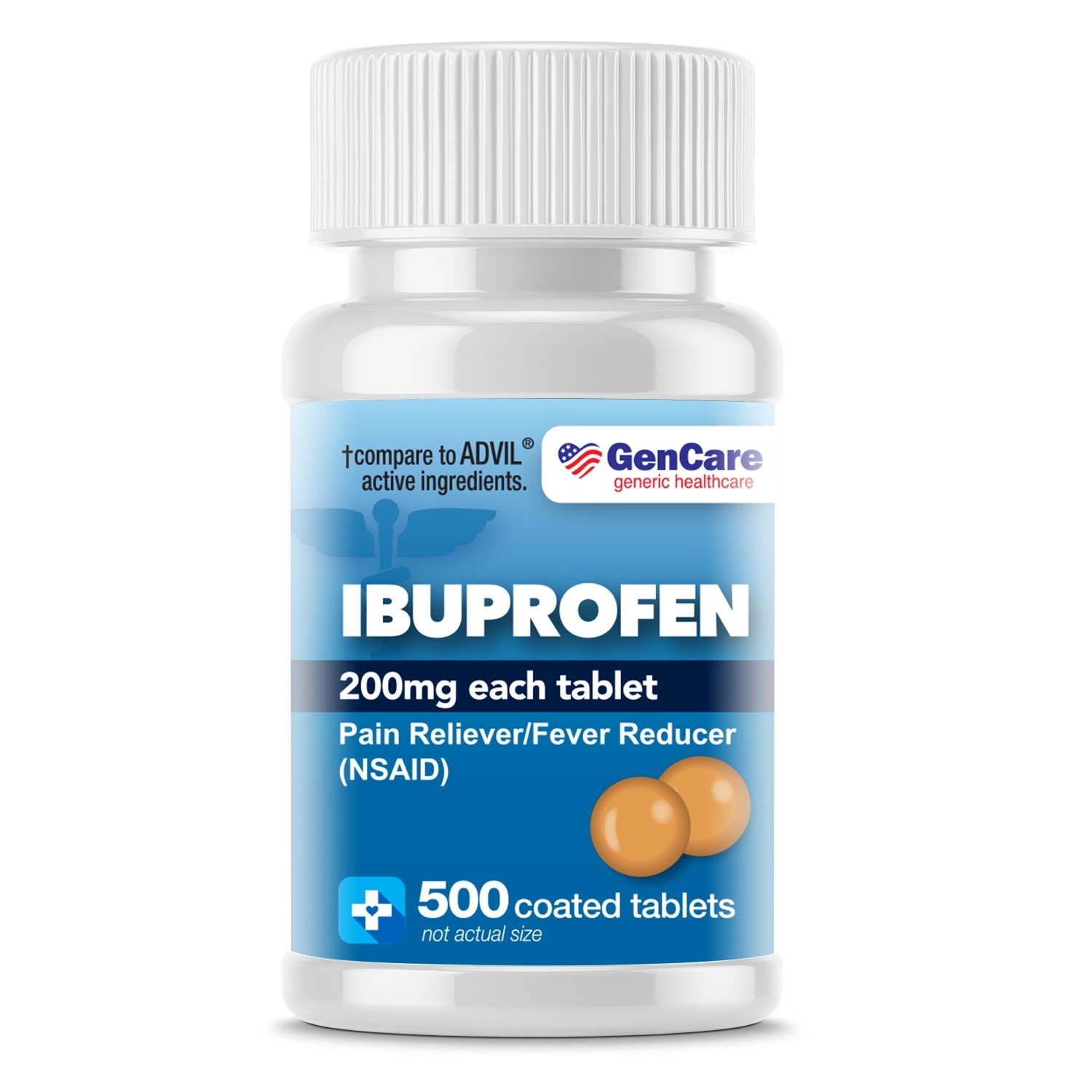 GenCare - Ibuprofen 200mg NSAID (500 Coated Tablets) | Pain Reliever Fever Reducer - image 5 of 5
