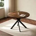 thumbnail image 5 of 43.5" Round Dining Table for 4, Space Saving Kitchen Table with Metal Legs, Mid Century Modern Dining Table for Dining Living Room Apartment Small Space, 5 of 10