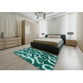 thumbnail image 4 of Ahgly Company Indoor Rectangle Abstract Northern Lights Blue Abstract Area Rugs, 2' x 4', 4 of 6