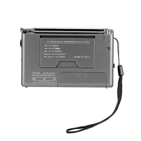 Digital Alarm Clock Radio, FM/MW/SW Band Receiver, Compact Travel Ready