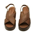 thumbnail image 3 of Lucky Brand Women's Delmie Slingback Stacked Platform Sandals - Tan, 3 of 6
