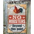 thumbnail image 5 of Metal Sign - No Roosters Beyond This Point - Durable Metal Sign - Use Indoor/Outdoor - Funny She Shed Decor and Girl Bathroom Sign (12" x 18"), 5 of 5