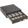 MMF 146T Touch Release Cash Drawer 4 Bill - 5 Coin - 2 Media Slot - Steel - Black - 4" Height x 13" Width x 14" Depth