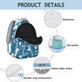 thumbnail image 2 of Nautical Shark and Dolphin Student Backpack Waterproof Scratch-Resistant School Bag with Vintage Marine Life Chart and Abstract Ocean Print, Breathable Foam Padding, Adjustable Straps, 2 of 6