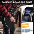 thumbnail image 3 of GLARRY Kit para principiantes de bajo eléctrico acústico de tamaño completo con amplificador de 15 W, bajo acústico eléctrico de 4 cuerdas con sintonizador incorporado, bolsa, correa, púas, cuerdas, b, 3 of 5