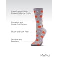 thumbnail image 3 of MeMoi Women's Cheery Pumpkin Polka Dot Festive Crew Socks - Womens - Female, 9-11, Medium Gray Heather, 3 of 7