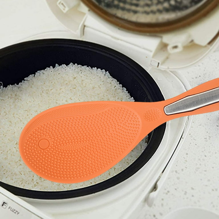 Luxshiny Silicone Rice Spoon Potato Paddle Kitchen Gadgets  Rice Spatula Kitchen Rice Utensil Asian Rice Paddle Spoon Sauce Ladle  Cooking Spoons White Big Spoon Silica Gel: Rice & Potato Servers