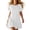 White, variant on Women's Casual Short Sleeve T-Shirt Dress, Round Neck Loose Fit Solid Color with Ruffle Hem, Lightweight Summer Mini Dress for Vacation & Daily Wear