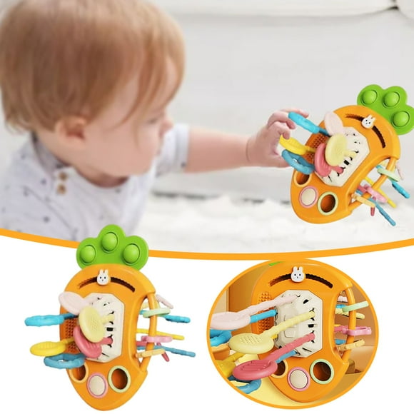Baby Sensory Toys for Early Learning and Development Mordedor de silicona suave y juguete de agarre para bebés y niños pequeños para mejorar las habilidades motoras y la coordinación mano-ojo