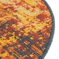 thumbnail image 4 of Unique Loom Outdoor Coastal Collection Area Rug - Okyanus (7' 1" Round Multi/Orange), 4 of 9