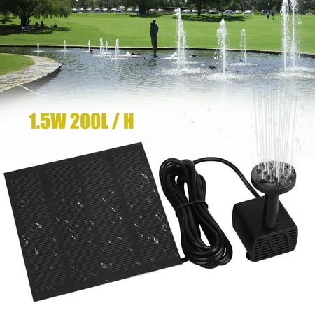 Small Fish Pond EEEKit Solar Fountain Pump for Birdbath, 1.2W Solar Water Birdbath Fountain Solar Powered Fountain Pump Kit Solar Bird Bath Fountains with 4 Sprinkler Heads for Small Pond, Fish Tank, Garden ()