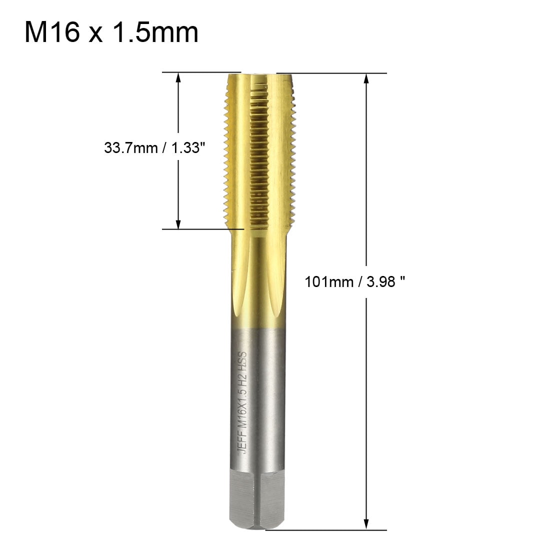 Sourcing Map Métrique Taraud Coupant M3.5 Filetage 0.6 Pas 3 Cannelures Titane Placage Hss 2pcs 810842 Sourcing Map Métrique Taraud Coupant M3.5 Filetage 0.6 Pas 3 Cannelures Titane Placage Hss 2pcs 810842