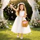 thumbnail image 5 of Handwoven Wicker Flower Girl Basket With Bow Wedding Petal Basket Small Storage Basket For Ceremony Party Home Decor, 5 of 7