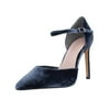 Avec Les Filles Womens Carly Velvet D'Orsay Pumps, Blue, Size 6.0