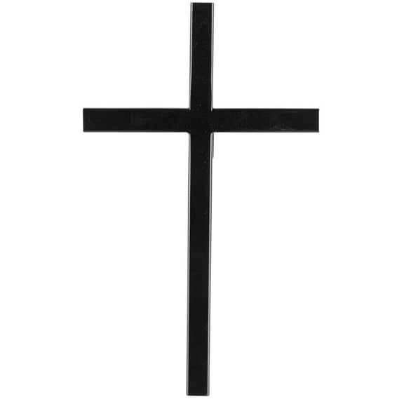 10 in. Black Metal Wall Cross
