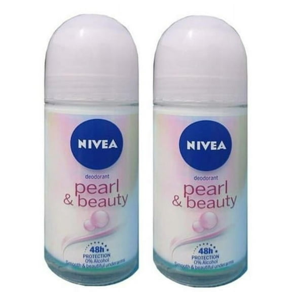 Nivea Pearl and Beauty Roll on for Women, Pack of 2, 50ml