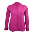 thumbnail image 1 of ACTIVE UNIFORMS Women's Ultra Soft Stretch Zip Up Scrub Jacket (Hot Pink, Medium), 1 of 7