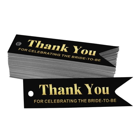 Inkdotpot Thank You For Celebrating The Bride To Be Bridal Shower Bottle Tag Real Gold Foil Favor Hang Tags Pack Of 50