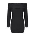 thumbnail image 4 of NSLGXD Women's Off Shoulder Sweater Dress Fleece Long Sleeve Knit Bodycon Mini Dress Fall Winter Warm Sweaters Knit Crochet Ruched Cocktail Party Dresses, 4 of 6