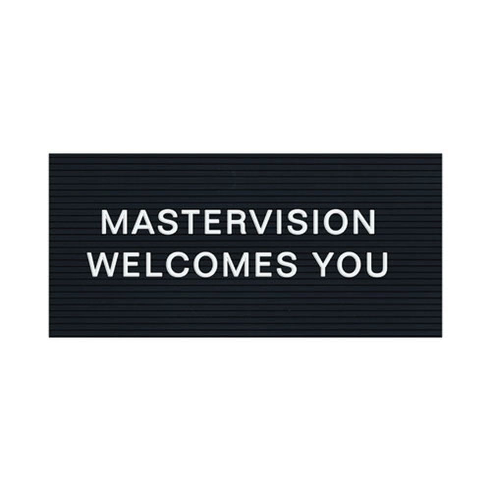 MasterVision White Plastic Set of Letters, Numbers & Symbols, Uppercase, 1" Dia.
