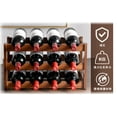 thumbnail image 4 of Tier 12 Bottles Bamboo Wine Storage Shelf, Sturdy Wine Bottle Holder for Cabinet and Table, Wine Rack Free Standing Furniture, 4 of 4